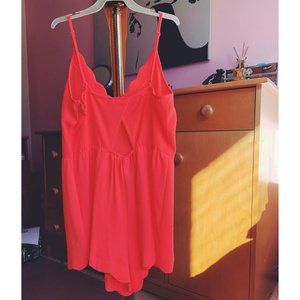 Scalloped Neon Pink Romper